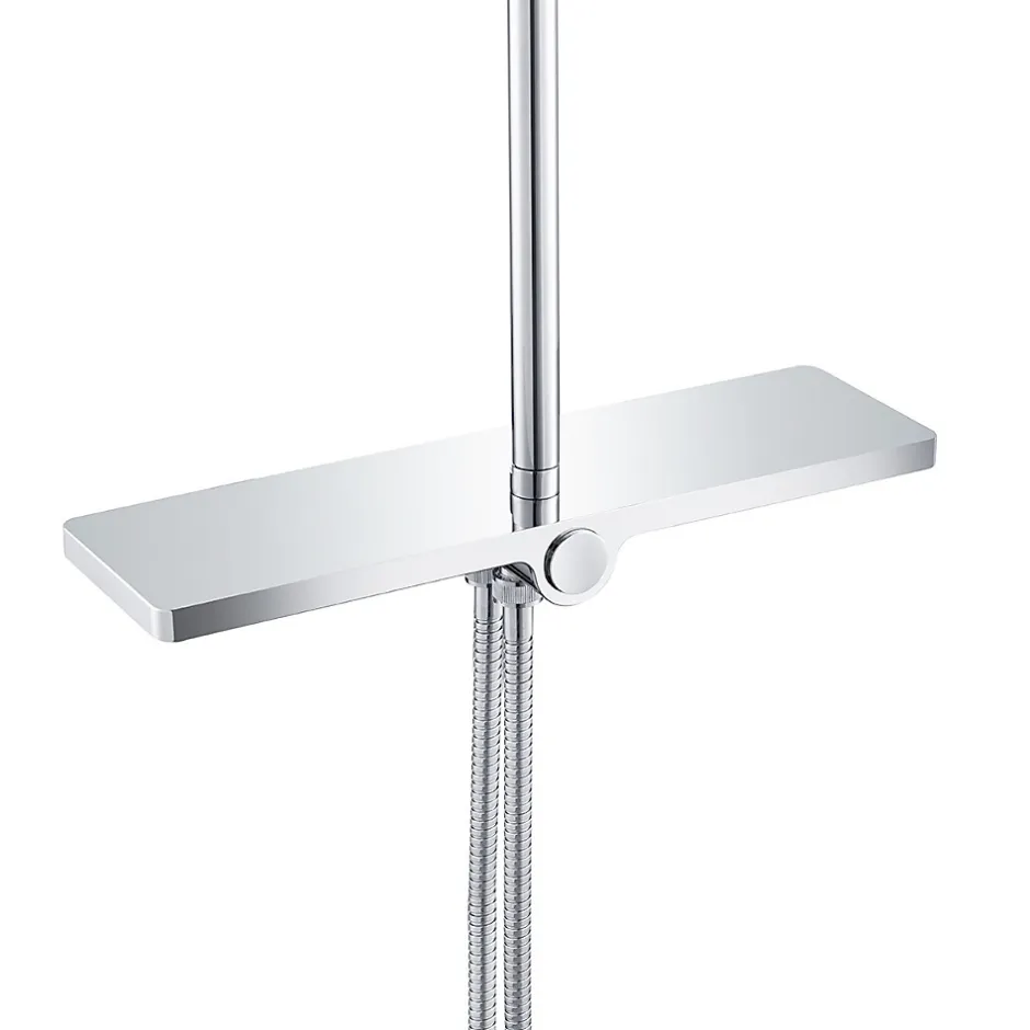 Bain-Bain Colonne de douche Chrome Avec Tablette KIRA -