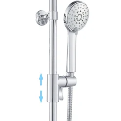 Bain-Bain Colonne de douche Chrome Avec Tablette KIRA -