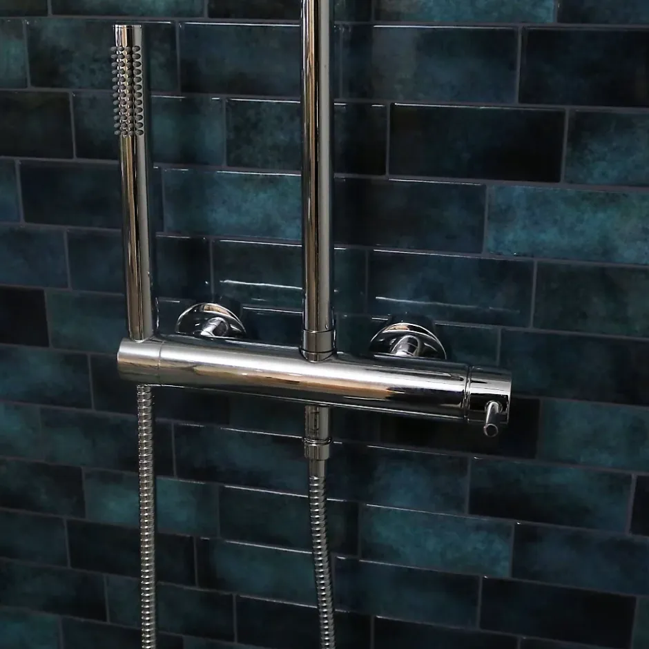 Essebagno Colonne de douche chromée avec mitigeur mécanique Luisa