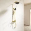 Dileci Colonne de douche couleur 3 fonctions couleur or -