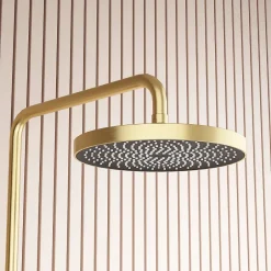 Dileci Colonne de douche couleur 3 fonctions couleur or -
