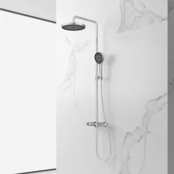 Dileci Colonne de douche couleur chrome -