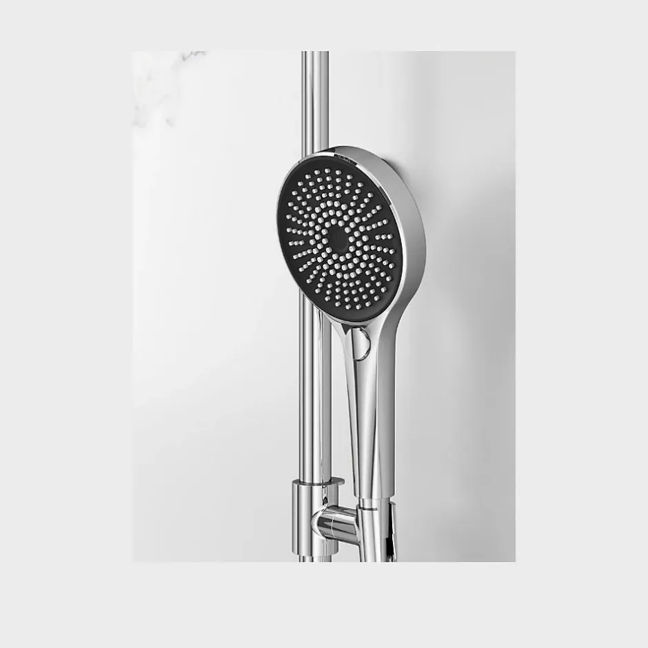 Dileci Colonne de douche couleur chrome -
