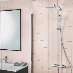 Hansgrohe Colonne de douche Crometta E 240 EcoSmart avec mitigeur thermostatique 27281000* Colonne De Douche Thermostatique