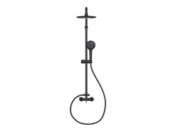 Vente-unique Colonne de douche en acier inoxydable noir mat - 116 cm - AITA* Colonne De Douche Mécanique