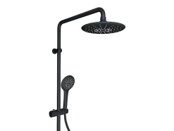 Vente-unique Colonne de douche en acier inoxydable noir mat - 116 cm - AITA* Colonne De Douche Mécanique