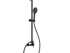 Vente-unique Colonne de douche en acier inoxydable noir mat - 116 cm - AITA* Colonne De Douche Mécanique