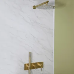 Essebagno Colonne de douche encastrée mécanique or brossé Envol