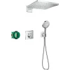 Hansgrohe Colonne de douche encastrée thermostatique ShowerSelect Square chromé* Colonne De Douche Encastrable