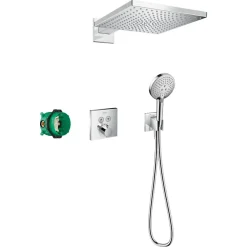 Hansgrohe Colonne de douche encastrée thermostatique ShowerSelect Square chromé* Colonne De Douche Encastrable