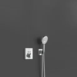 Hansgrohe Colonne de douche encastrée thermostatique ShowerSelect Square chromé* Colonne De Douche Encastrable