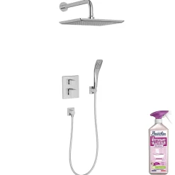 Jacob Delafon Colonne de douche encastrée thermostatique Modulo tête carrée + nettoyant