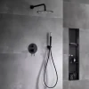 Imex Colonne de Douche Encastrée Anti-Calcaire Noir Mat MONZA GPM039/NG