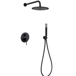 Imex Colonne de Douche Encastrée Anti-Calcaire Noir Mat MONZA GPM039/NG