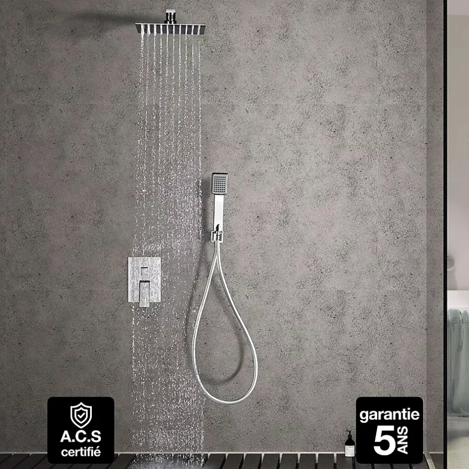 Imex Colonne de Douche Encastrée Anti-Calcaire Chrome DUBLIN GPE006* Colonne De Douche Encastrable