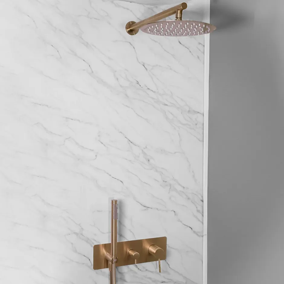 Essebagno Colonne de douche encastrée mécanique cuivre brossé Envol* Colonne De Douche Encastrable