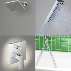 Hansgrohe Colonne de douche encastrée mécanique Vernis Shape Flexible Isiflex Douchette PulsifyE chromé