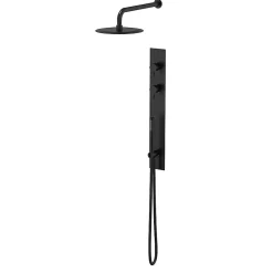 Bellegno Colonne de douche encastrée thermostatique PURA noir mat* Colonne De Douche Encastrable