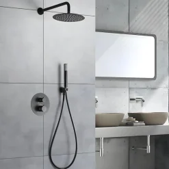 Imex Colonne de Douche Encastrée Thermostatique Anti-Calcaire Black Gun Métal MONZA GTD038/BGM* Colonne De Douche Encastrable