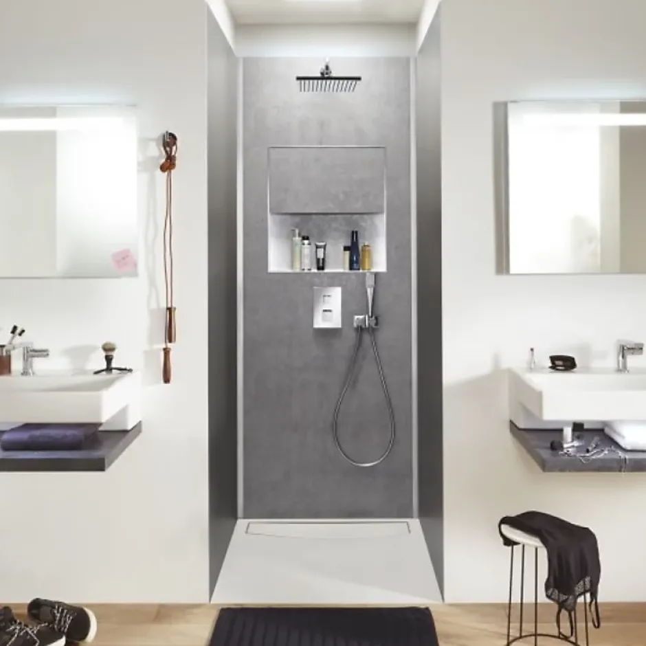 Jacob Delafon Colonne de douche encastrée thermostatique Modulo carré
