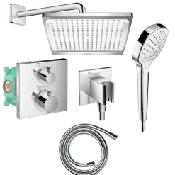 Hansgrohe Colonne de douche encastrée thermostatique Ecostat Square chromé* Robinet De Douche