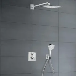 Hansgrohe Colonne de douche encastrée thermostatique Ecostat Square chromé* Robinet De Douche