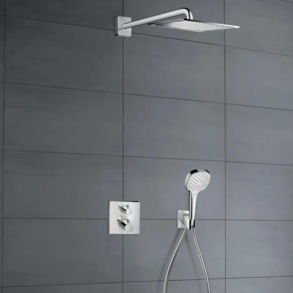 Hansgrohe Colonne de douche encastrée thermostatique Ecostat Square chromé* Robinet De Douche