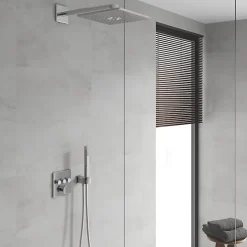Grohe Colonne de douche encastrée thermostatique Grotherm SmartControl Douchette Euphoria Cube chromé