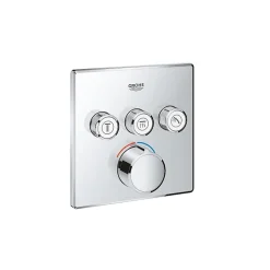 Grohe Colonne de douche encastrée thermostatique Grotherm SmartControl Douchette Euphoria Cube chromé