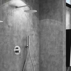 Imex Colonne de Douche Encastrée Anti-Calcaire Nickel Brossé LINE GPD038/NQ