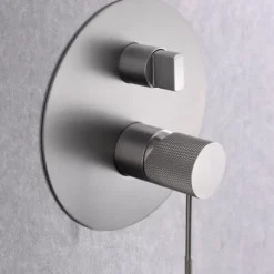 Imex Colonne de Douche Encastrée Anti-Calcaire Nickel Brossé LINE GPD038/NQ