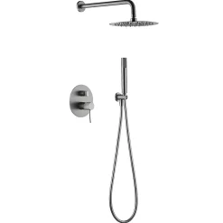 Imex Colonne de Douche Encastrée Anti-Calcaire Nickel Brossé LINE GPD038/NQ