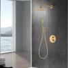 Imex Colonne de Douche Encastrée Thermostatique Anti-Calcaire Or Brossé NAPOLES GTN047/OC* Colonne De Douche Encastrable