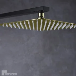 Imex Colonne de Douche Encastrée Anti-Calcaire Noir Mat et Or Brillant SUECIA BDC032-6NGOLD* Colonne De Douche Encastrable