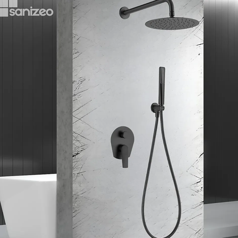 Imex Colonne de Douche Encastrée Anti-Calcaire Noir Mat DELOS GPD055/NG