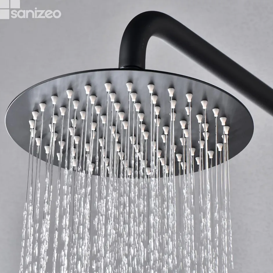 Imex Colonne de Douche Encastrée Anti-Calcaire Noir Mat DELOS GPD055/NG
