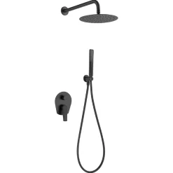 Imex Colonne de Douche Encastrée Anti-Calcaire Noir Mat DELOS GPD055/NG