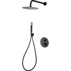Imex Colonne de Douche Encastrée Thermostatique Anti-Calcaire Noir Mat GENOVA GTG053/NG