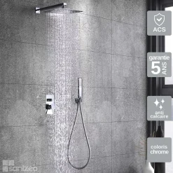 Imex Colonne de Douche Encastrée Anti-Calcaire Chrome SUECIA BDC032-6* Colonne De Douche Encastrable
