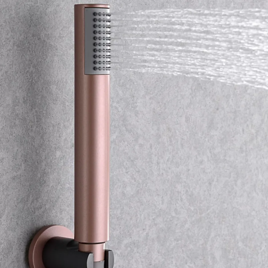 Imex Colonne de Douche Encastrée Thermostatique Anti-Calcaire Gris et Champagne MONZA GTD038/GC