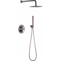 Imex Colonne de Douche Encastrée Thermostatique Anti-Calcaire Gris et Champagne MONZA GTD038/GC
