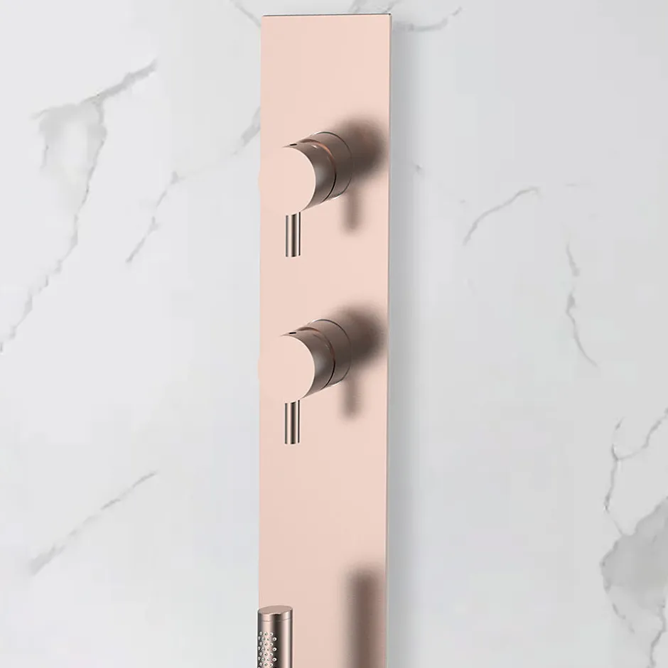 Bellegno Colonne de douche encastrée thermostatique PURA cuivre brossé