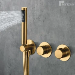 Imex Colonne de Douche Encastrée Thermostatique Anti-Calcaire Or Brossé ASSEN GTA052/OC