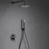 Imex Colonne de Douche Encastrée Anti-Calcaire Black Gun Métal LINE GPD038/BGM* Colonne De Douche Encastrable