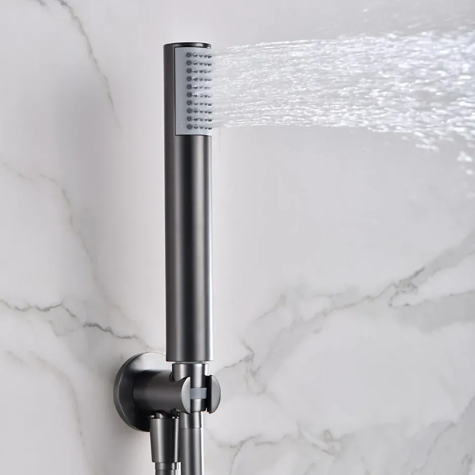 Imex Colonne de Douche Encastrée Anti-Calcaire Black Gun Métal LINE GPD038/BGM* Colonne De Douche Encastrable
