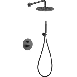 Imex Colonne de Douche Encastrée Anti-Calcaire Black Gun Métal LINE GPD038/BGM* Colonne De Douche Encastrable