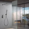 Imex Colonne de Douche Encastrée Anti-Calcaire Black Gun Métal PISA GPP048/BGM