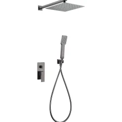 Imex Colonne de Douche Encastrée Anti-Calcaire Black Gun Métal PISA GPP048/BGM