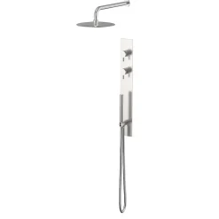Bellegno Colonne de douche encastrée thermostatique PURA acier brossé* Colonne De Douche Encastrable