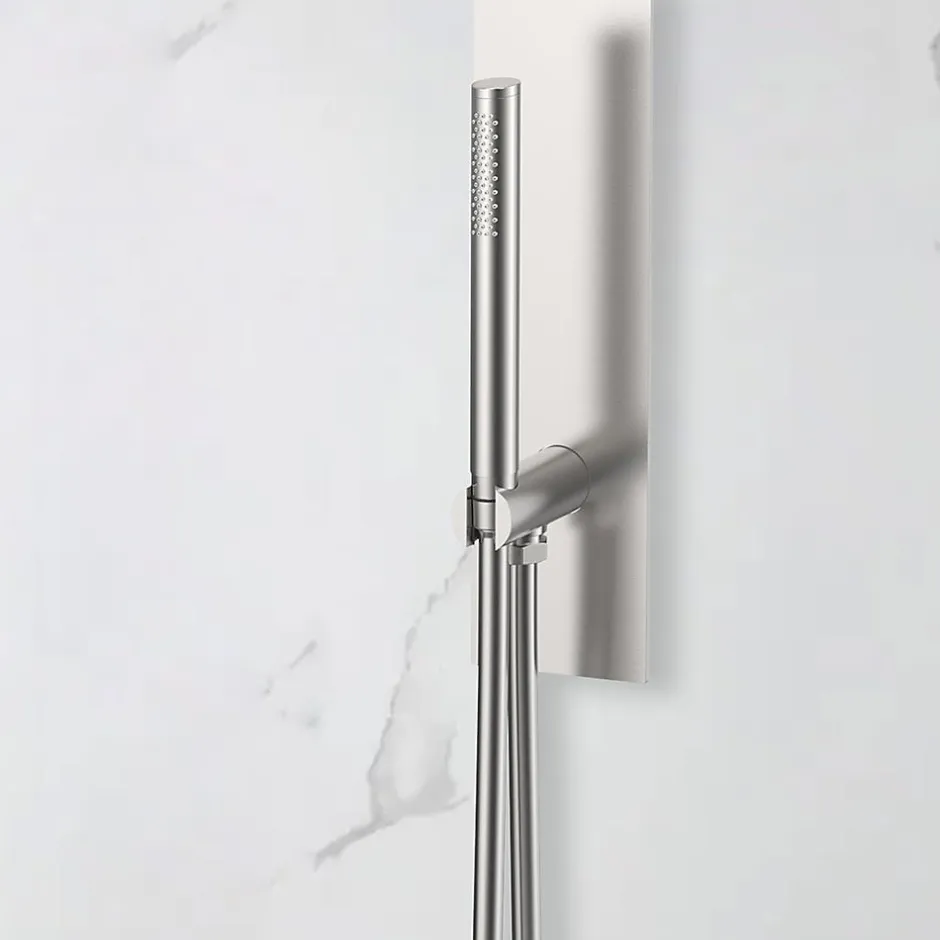 Bellegno Colonne de douche encastrée thermostatique PURA acier brossé* Colonne De Douche Encastrable